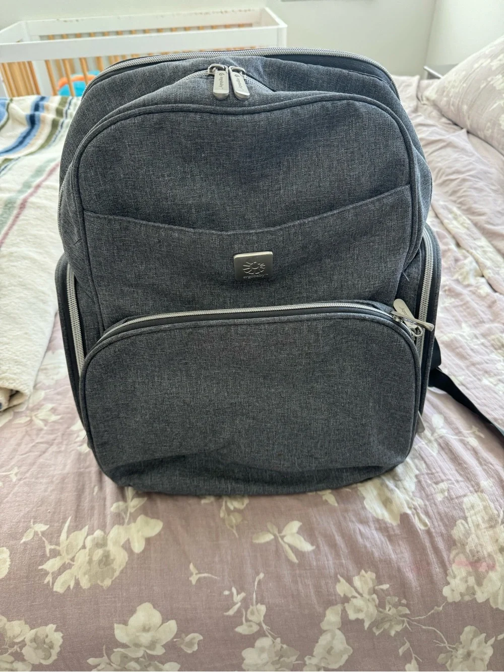 Gray ErgoBaby Diaper Bag